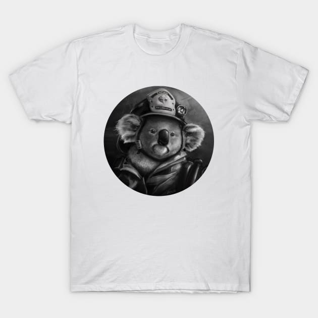 Koala Fireman T-Shirt by Eyekoo